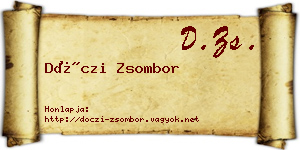 Dóczi Zsombor névjegykártya