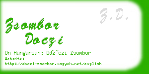 zsombor doczi business card